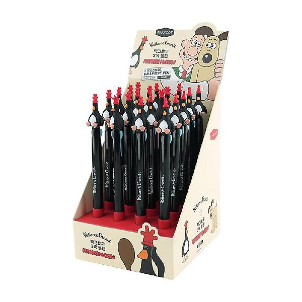  [공식정품]월레스와 그로밋 맥그로우 3색볼펜 인박스(20개세트)