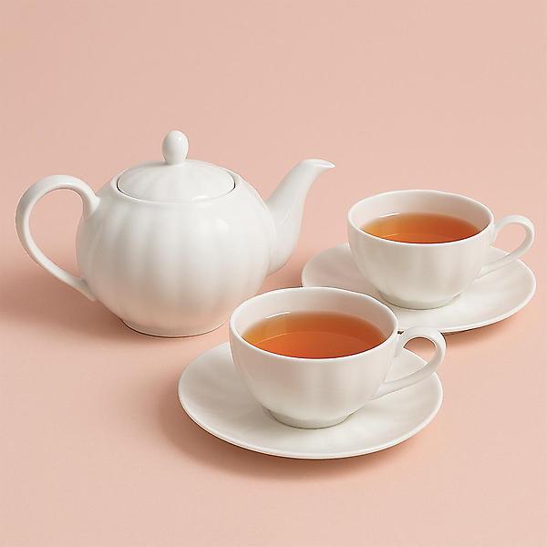  고원 펌킨 티잔 티팟세트 2인조 도자기 찻잔세트 호박 티포트 차주전자