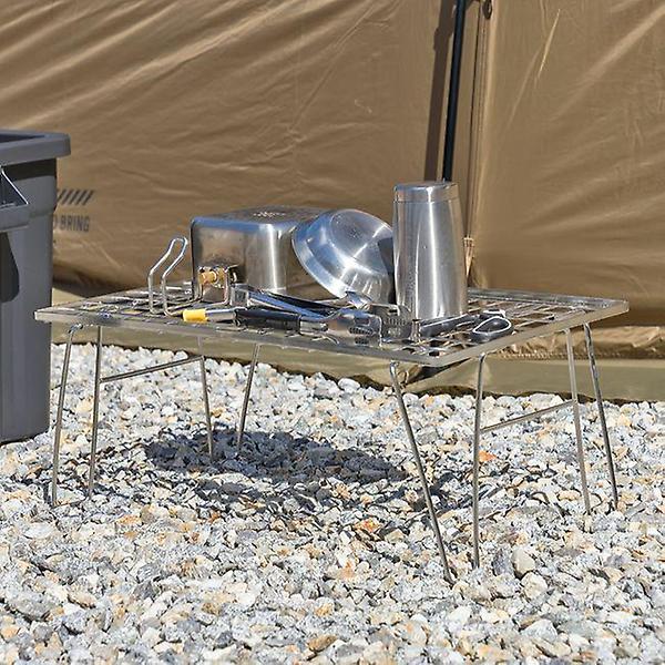  브리즈문 캠핑 택티컬 스테인리스 멀티 필드랙 테이블+전용가방+상판