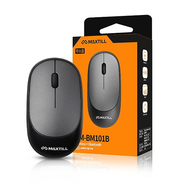  맥스틸 GM-BM101B 무선 블루투스 무소음 마우스 사무용 태블릿PC 스마트폰호환