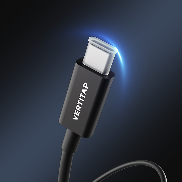  버티탭 인텔 공식 인증 썬더볼트5 PD 240W 120Gbps C TO C타입 케이블 1m