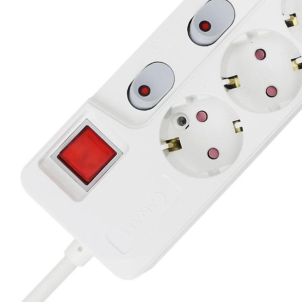  [캠플러스] 아남 국산 멀티탭 6구 5M 개별 스위치 절전 과부하 차단 안전 콘센트