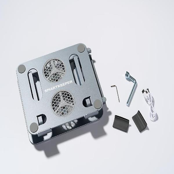  스마트키퍼 SLS02 노트북 스탠드 거치대 알루미늄 USB쿨러 각도조절 접이식 맥북 태블릿