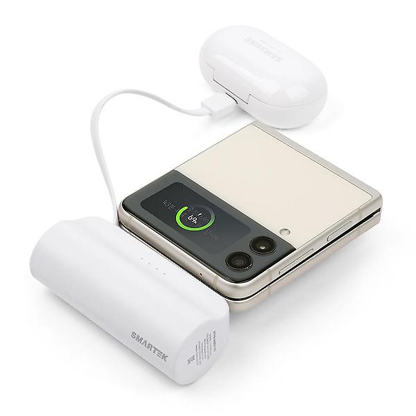  스마텍 5000mAh 2WAY 듀얼 일체형 미니 보조배터리(8핀/C타입) STPB-MB50