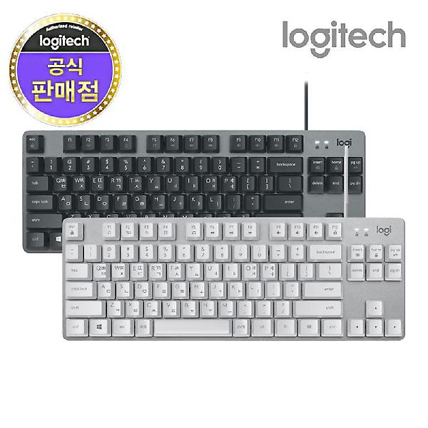  [로지텍 코리아]로지텍 K835 TKL 유선 기계식 키보드[블랙/화이트]