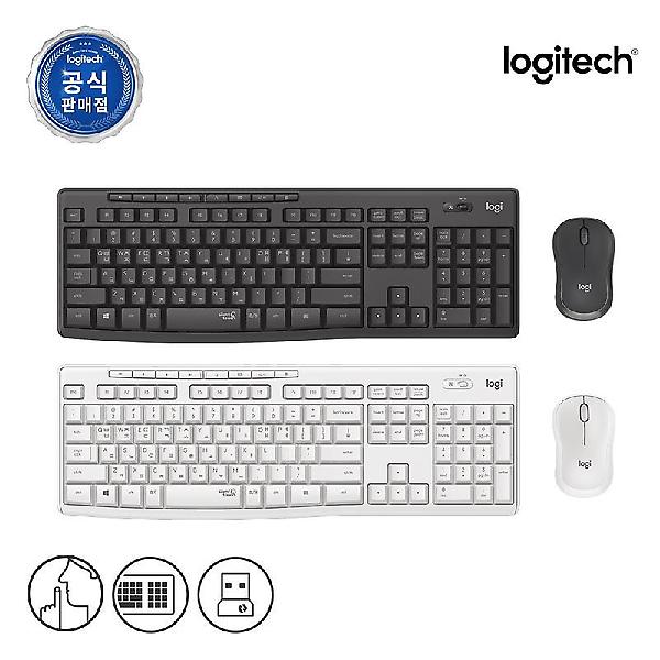  [로지텍코리아]로지텍 MK295 SILENT 무소음 무선 콤보[블랙/화이트]
