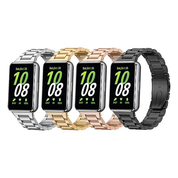  갤럭시 핏3 더블버클 메탈 스트랩 밴드