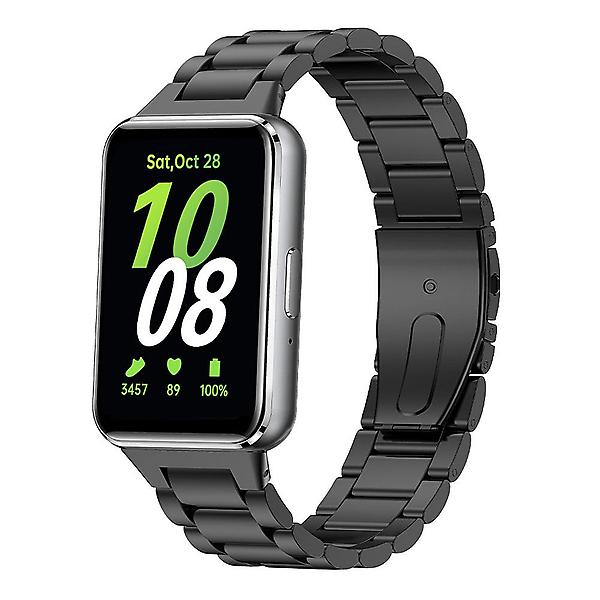  갤럭시 핏3 더블버클 메탈 스트랩 밴드