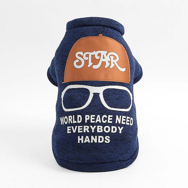  겨울 가디건 애견옷(S) (블루)