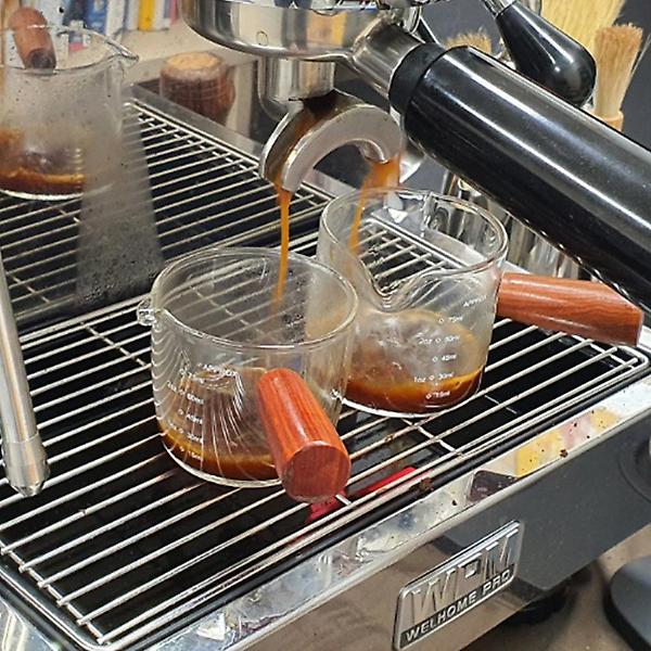  우드 핸들 샷잔 75ml (양방향) 에스프레소 샷 글라스