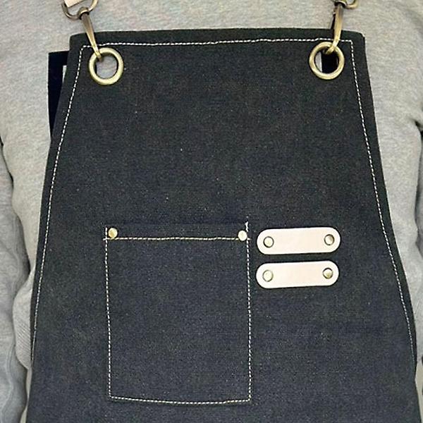  바리스타 앞치마 캔버스 프리미엄 민트 카페 주방 공방 다용도