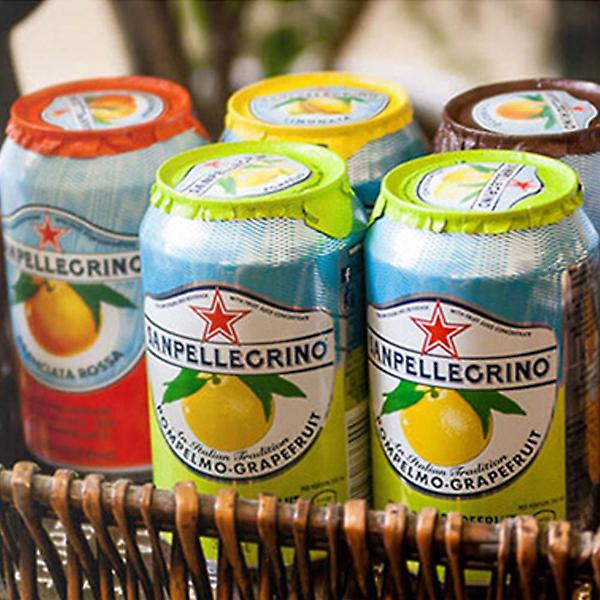  산펠레그리노 탄산음료 폼펠모 자몽 330ml 캔 24개 1박스