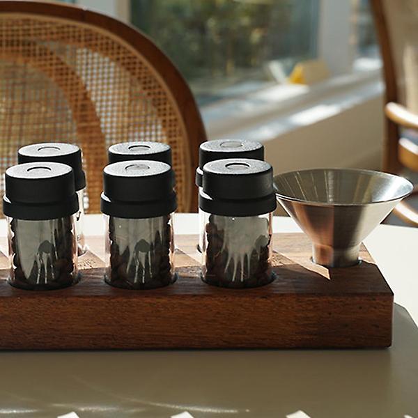  카멜 빈셀러 10구 우드 트레이 커피 원두 소분 보관 진열대