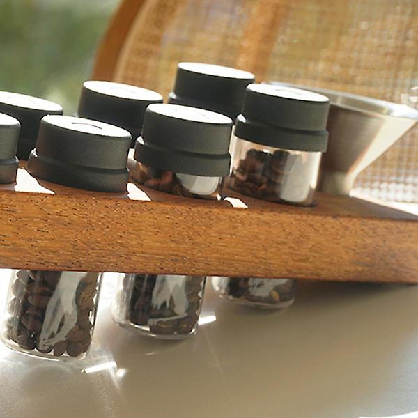  카멜 빈셀러 10구 우드 트레이 커피 원두 소분 보관 진열대