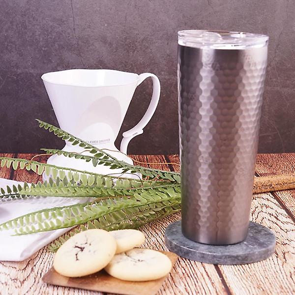  홈아트 스테인레스 허니벌집 이중진공 스텐 텀블러 블랙 350ml