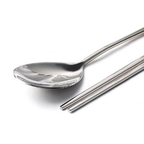  홈아트 스텐 수저세트 실버 10인 숟가락 젓가락 선물용