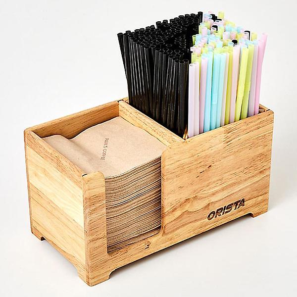  오리스타 우드 하비 테이크아웃 빨대 냅킨 디스펜서