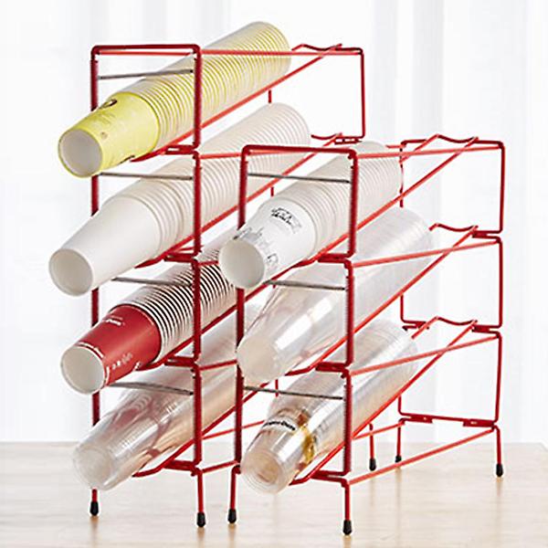  오리스타 4단 스탠드형(레드) 테이크아웃컵 디스펜서