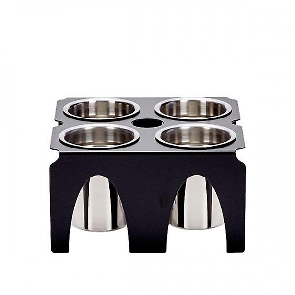  오리스타 스틸 BMP 0호 스텐통(뚜껑포함) 4구 거치대 세트