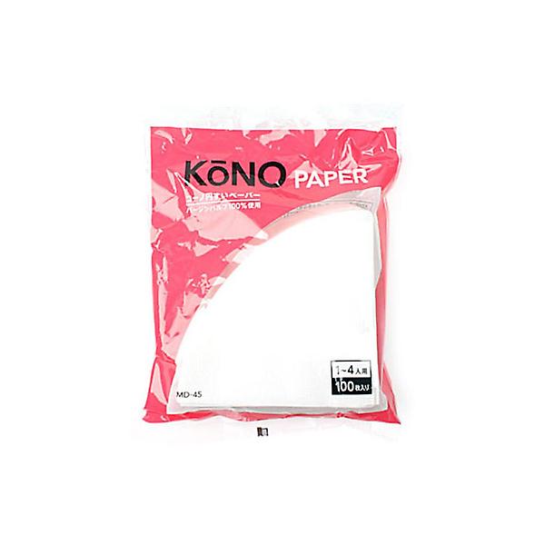  고노 여과지 화이트 커피필터 1-4인용 100매 MD45