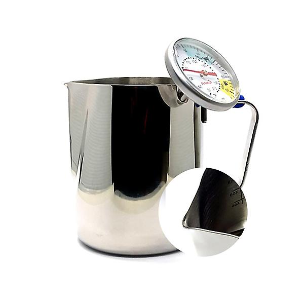  제니스코 우유 스팀피쳐 온도계형 샤프 600ml S600T 밀크저그