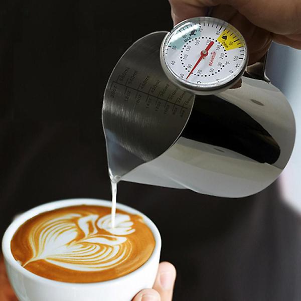  제니스코 우유 스팀피쳐 온도계형 샤프 600ml S600T 밀크저그