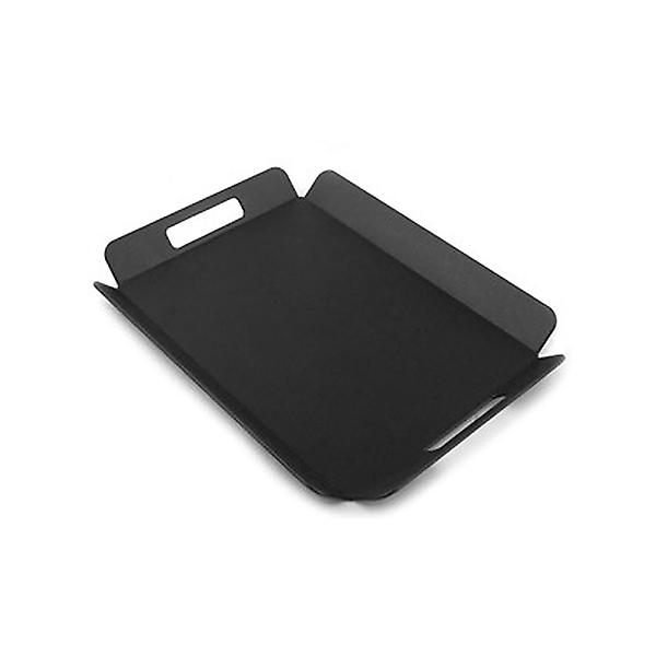  카멜 논슬립 트레이 직사각 쟁반 손잡이형 블랙 소 36x28cm