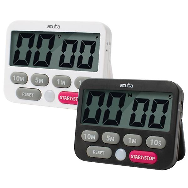  아쿠바 디지털 타이머 듀얼 블랙 베이킹 알람 주방 조리 요리용
