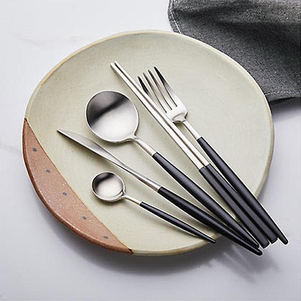  오리스타 커트러리 모던 샤인 블랙 젓가락 양식기