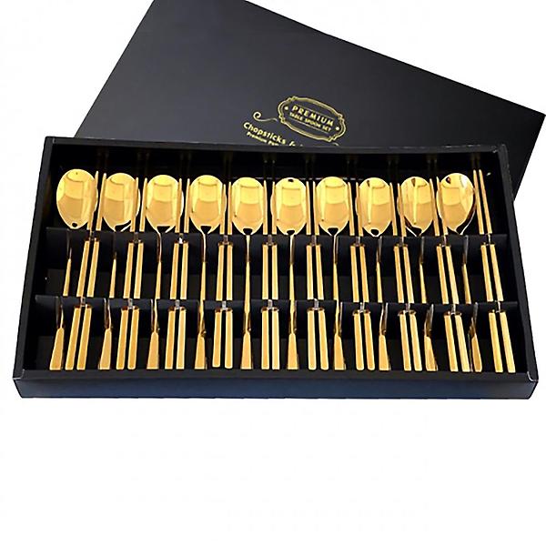  홈아트 스텐 수저세트 10인 숟가락 젓가락 선물용