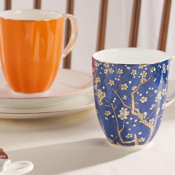  티로직 펌킨 골드림 머그컵 레드체리 300ml 도자기 찻잔 커피잔