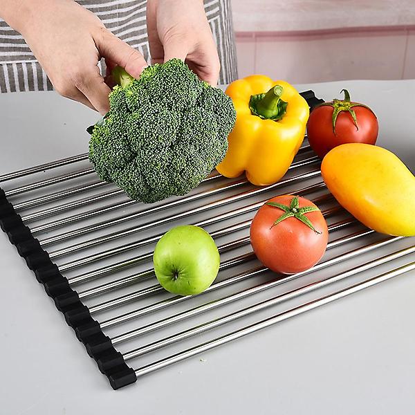  생활보감 싱크롤 싱크대 스텐 주방 선반 식기 건조대 블랙 20롤