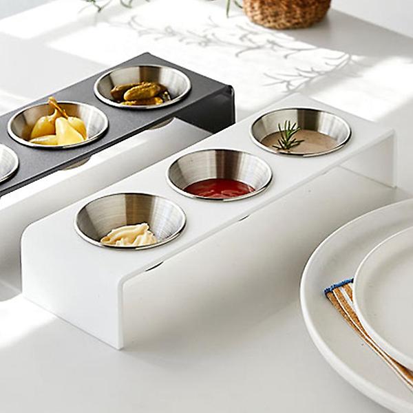  오리스타 소스볼 트레이 화이트 3구 소스 용기 종지