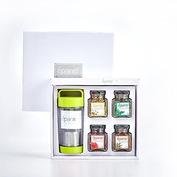  (답례품스티커제작)에빠니 유기농 허브차 힐링 선물세트(그린)