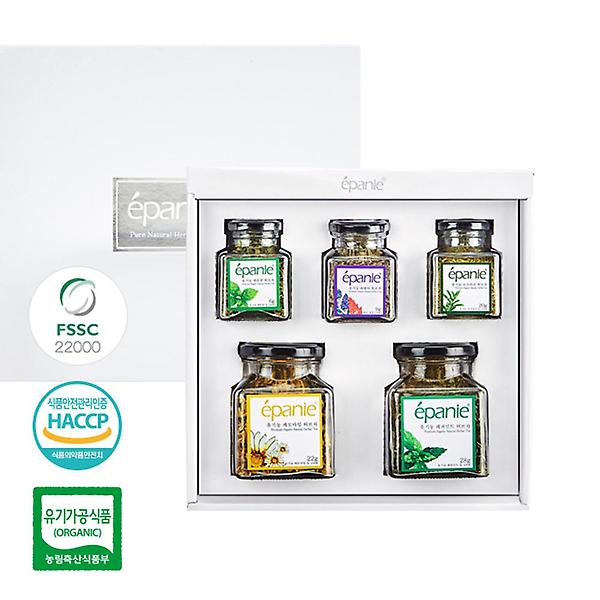  (답례품스티커제작)에빠니 유기농 허브차 5종 고급 티 선물세트