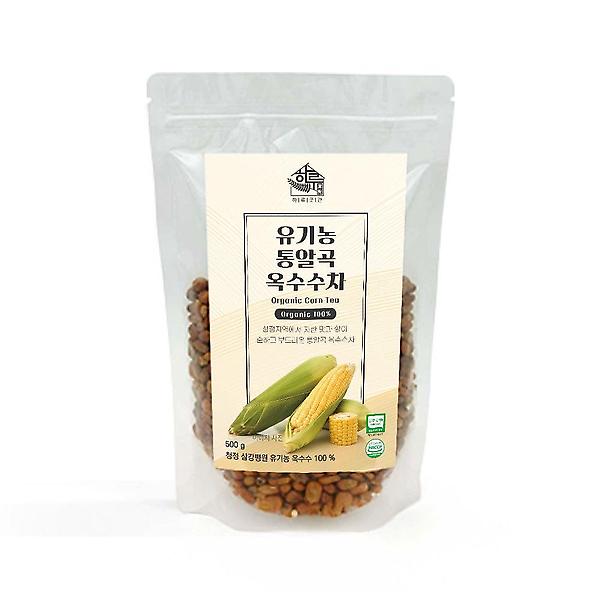  하루곳간 유기농 통알곡 볶은 옥수수차 500g 곡물차