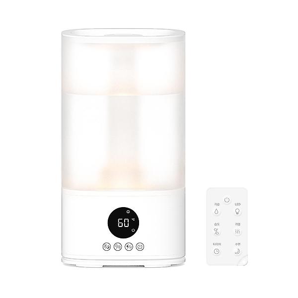  카프 LED 습도표시 분리형 통세척 4L 대용량 무드등 부분가열식 가습기 KF-HM120