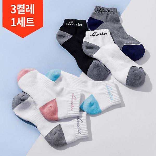  3켤레 1세트/ 리카타 세컨드 중목 남성 여성 골프양말