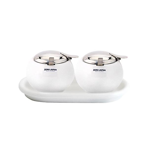  제로재팬 설탕프림통 세트(BKK-04WH) 140ml 도자기 캐니스터 스푼 포함
