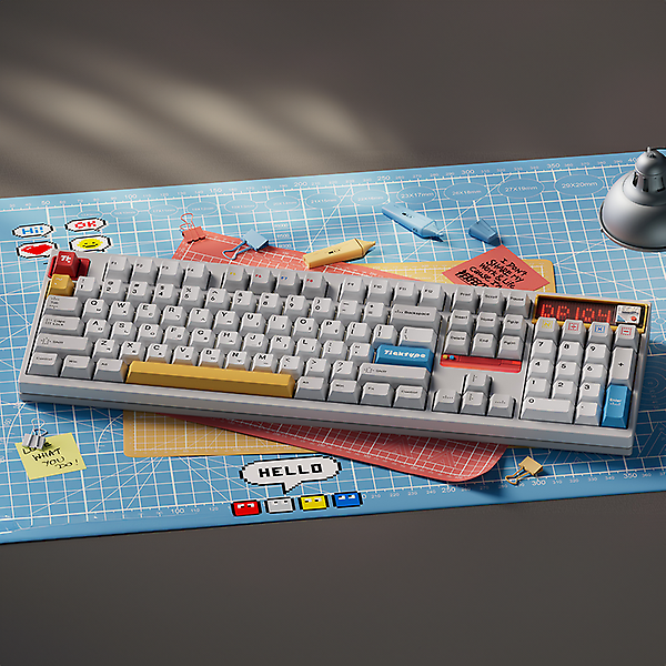  스웨그키 Ticktype DP104 커스텀 키보드 58gf 저소음 위스퍼  화이트