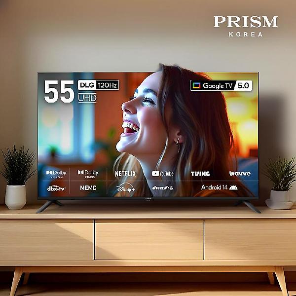  프리즘 CP55G5 140cm 구글5.0 스마트 4K UHD TV 120Hz 프리핫키 지원