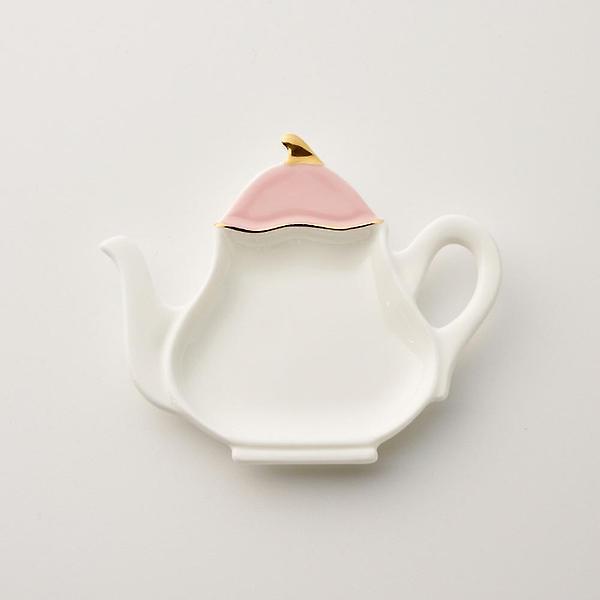  고원 엘린 티백 받침 트레이 핑크 도자기 미니접시