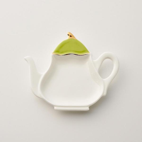  고원 엘린 티백 받침 트레이 라임 도자기 미니접시