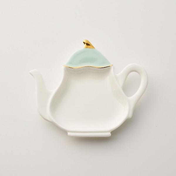  고원 엘린 티백 받침 트레이 스카이블루 도자기 미니접시