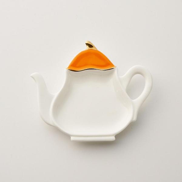  고원 엘린 티백 받침 트레이 퍼시몬 도자기 미니접시