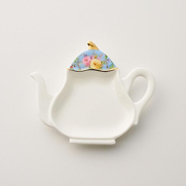  고원 엘린 티백 받침 트레이 로얄로즈 도자기 미니접시