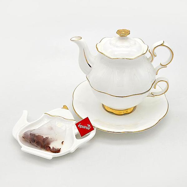  고원 엘린 티백 받침 트레이 로얄로즈 도자기 미니접시