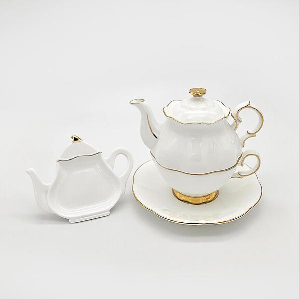  고원 엘린 티백 받침 트레이 로얄로즈 도자기 미니접시