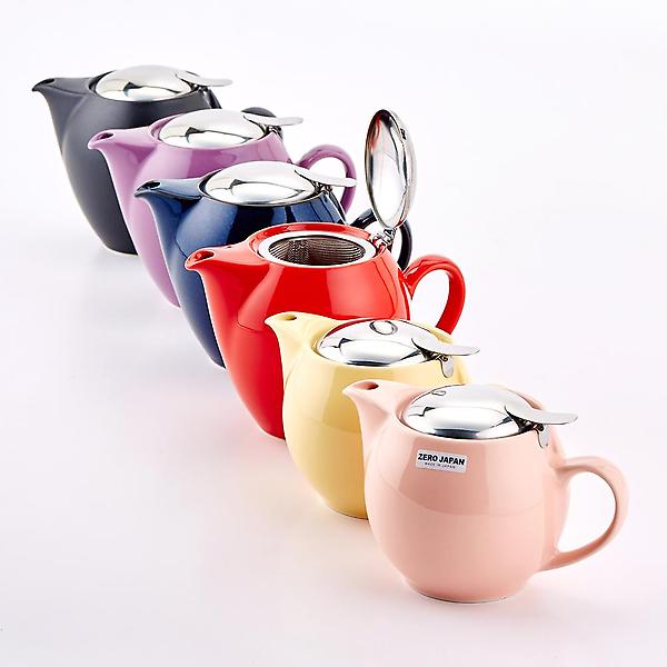  제로재팬 도자기 티포트 라운드 티팟세트 스텐 필터 차거름망 주전자