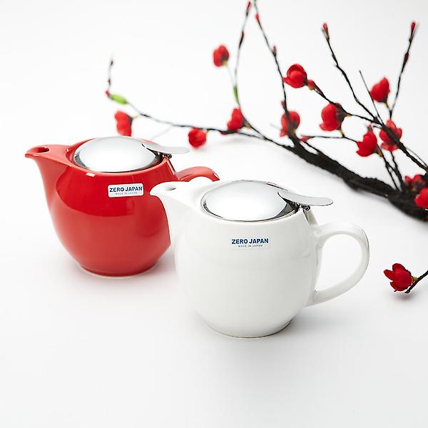  제로재팬 도자기 티포트 라운드 티팟세트 스텐 필터 차거름망 주전자